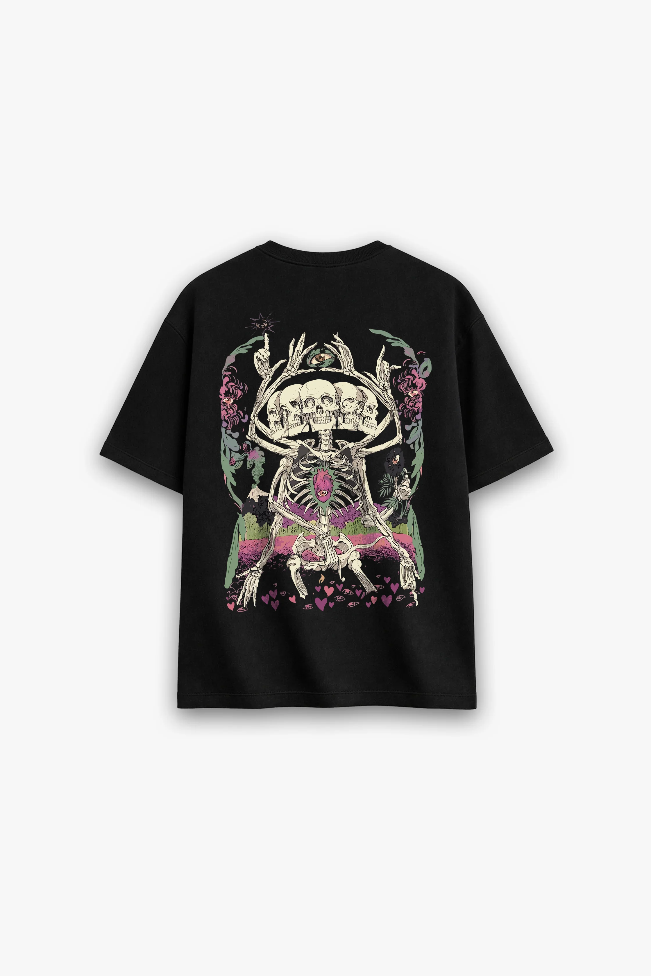 SKELETON GARDEN BACKPRINT GRAPHIC T-SHIRT
